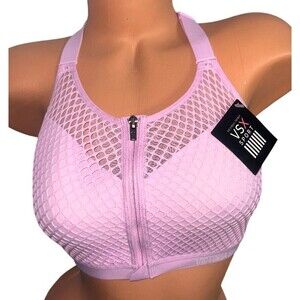 Incredible By Victoria's Secret 36D Racerback Front ZIP Close Sport Bra Lavender